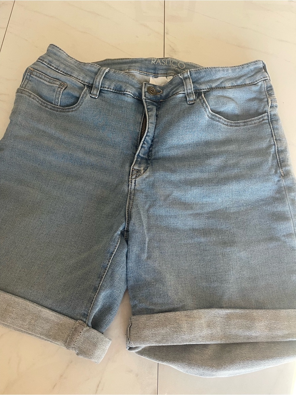 Parasuco Light Blue Denim Jean Shorts